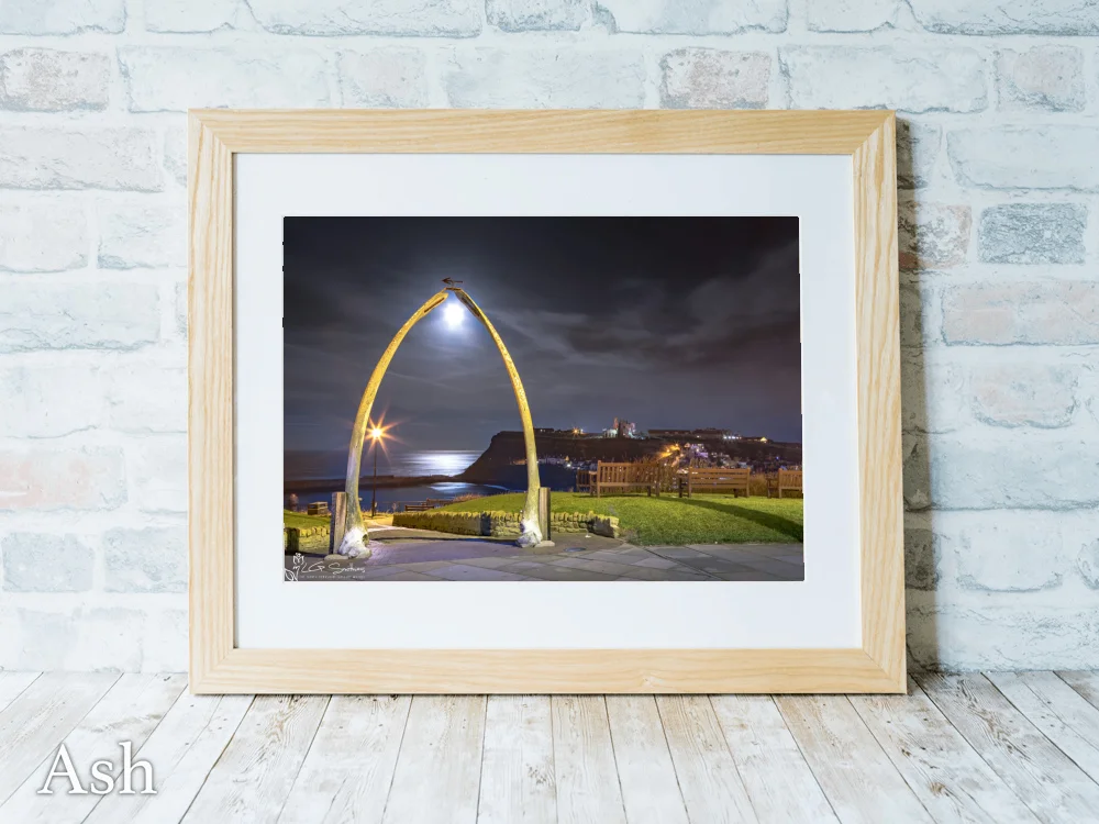 Super Moonrise Through Whitby Whalebones 7 Super Moonrise Through Whitby Whalebones - Ash-Landscape-Frame