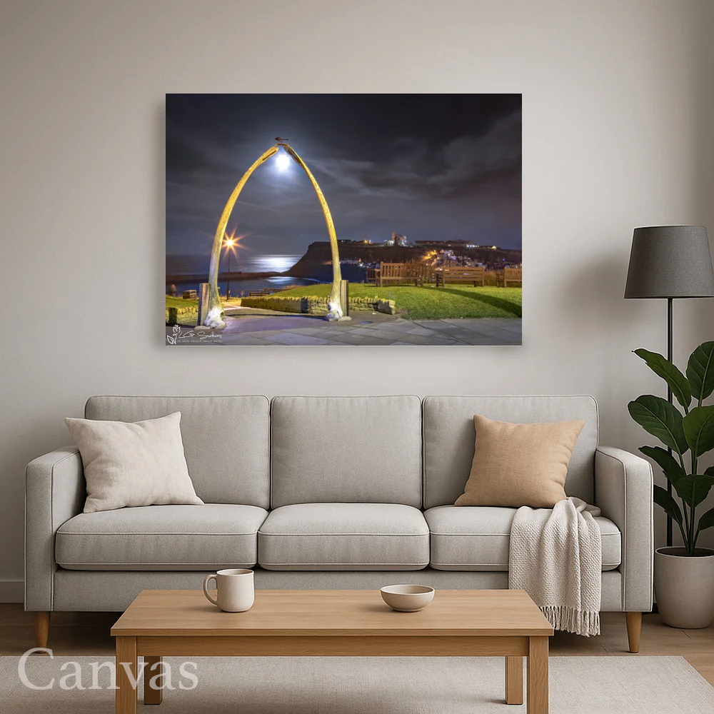 Super Moonrise Through Whitby Whalebones 8 Super Moonrise Through Whitby Whalebones - Wall-art-for-living-room-landscape