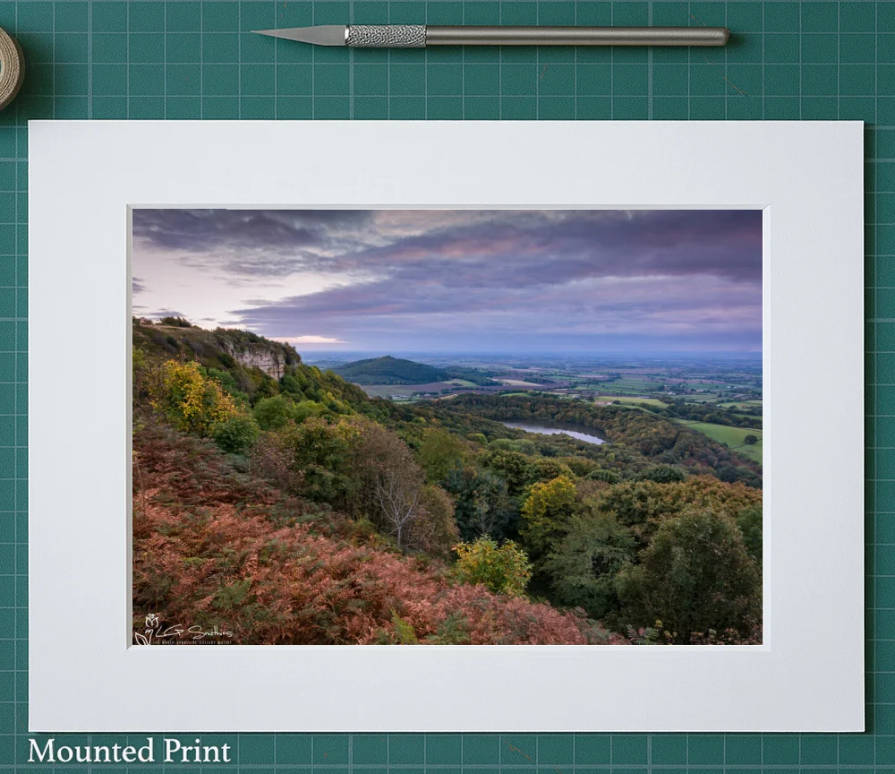 Sutton Bank Autumn 2 Sutton Bank Autumn - Landscape-Mounted-Print