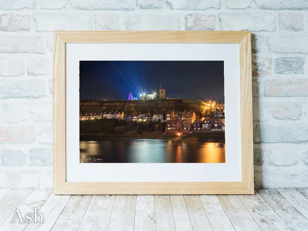 Tate Hill and Illuminated Whitby Abbey 7 Tate Hill and Illuminated Whitby Abbey - Ash-Landscape-Frame