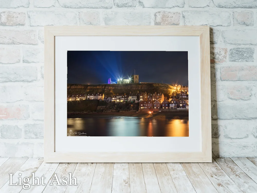 Tate Hill and Illuminated Whitby Abbey 5 Tate Hill and Illuminated Whitby Abbey - Light-Ash-Landscape-Frame