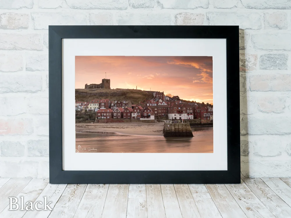 Tate Hill Beach And Pier, Whitby 7 Tate Hill Beach And Pier, Whitby - Black-Landscape-Frame