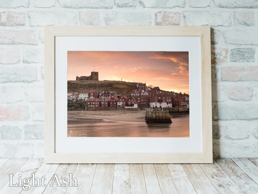 Tate Hill Beach And Pier, Whitby 6 Tate Hill Beach And Pier, Whitby - Light-Ash-Landscape-Frame
