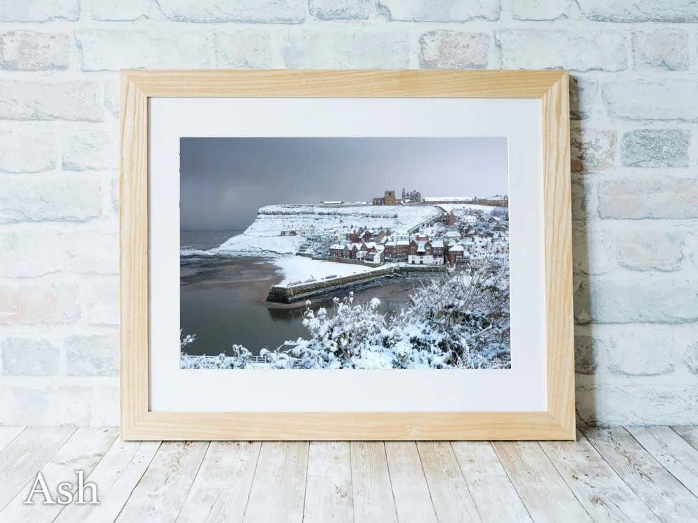 Tate Hill Whitby In The Snow 7 Tate Hill Whitby In The Snow - Ash-Landscape-Frame