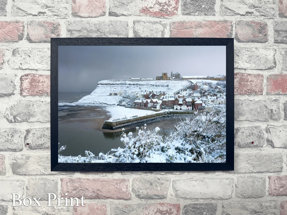 Tate Hill Whitby In The Snow 4 Tate Hill Whitby In The Snow - Landscape-Box-Print