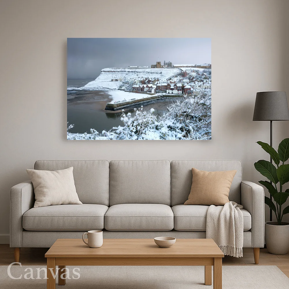 Tate Hill Whitby In The Snow 8 Tate Hill Whitby In The Snow - Wall-art-for-living-room-landscape