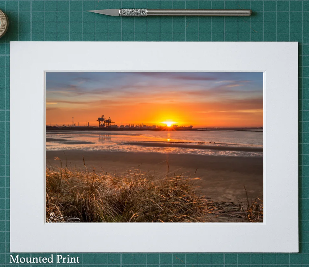 Teesmouth 2 Teesmouth - Landscape-Mounted-Print