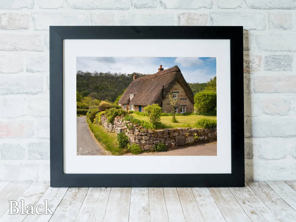 Thatched Cottage At Rievaulx 6 Thatched Cottage At Rievaulx - Black-Landscape-Frame