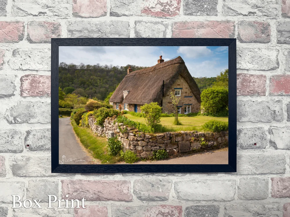 Thatched Cottage At Rievaulx 4 Thatched Cottage At Rievaulx - Landscape-Box-Print