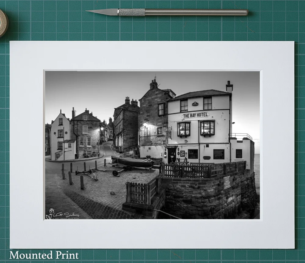 The Bay Hotel And King Street Robin Hood's Bay 2 The Bay Hotel And King Street Robin Hood's Bay - Landscape-Mounted-Print