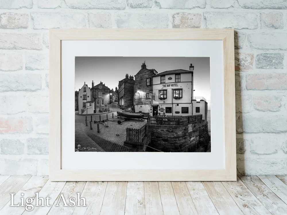 The Bay Hotel And King Street Robin Hood's Bay 5 The Bay Hotel And King Street Robin Hood's Bay - Light-Ash-Landscape-Frame