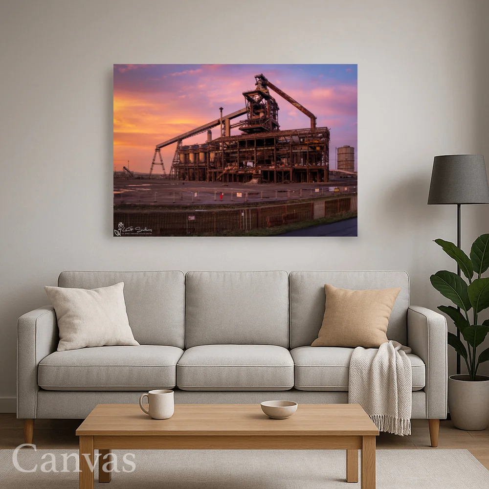 The Final Sunrise At Redcar Blast Furnace Demolition Day 8 The Final Sunrise At Redcar Blast Furnace Demolition Day - Wall-art-for-living-room-landscape