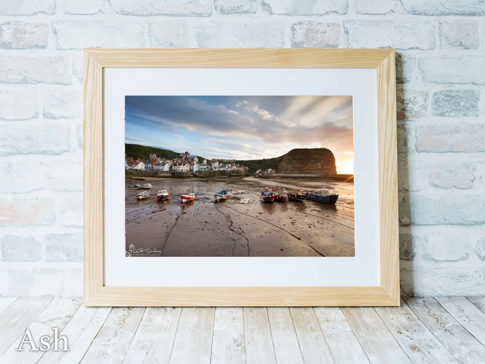 The Fleet In Staithes Harbour 7 The Fleet In Staithes Harbour - Ash-Landscape-Frame