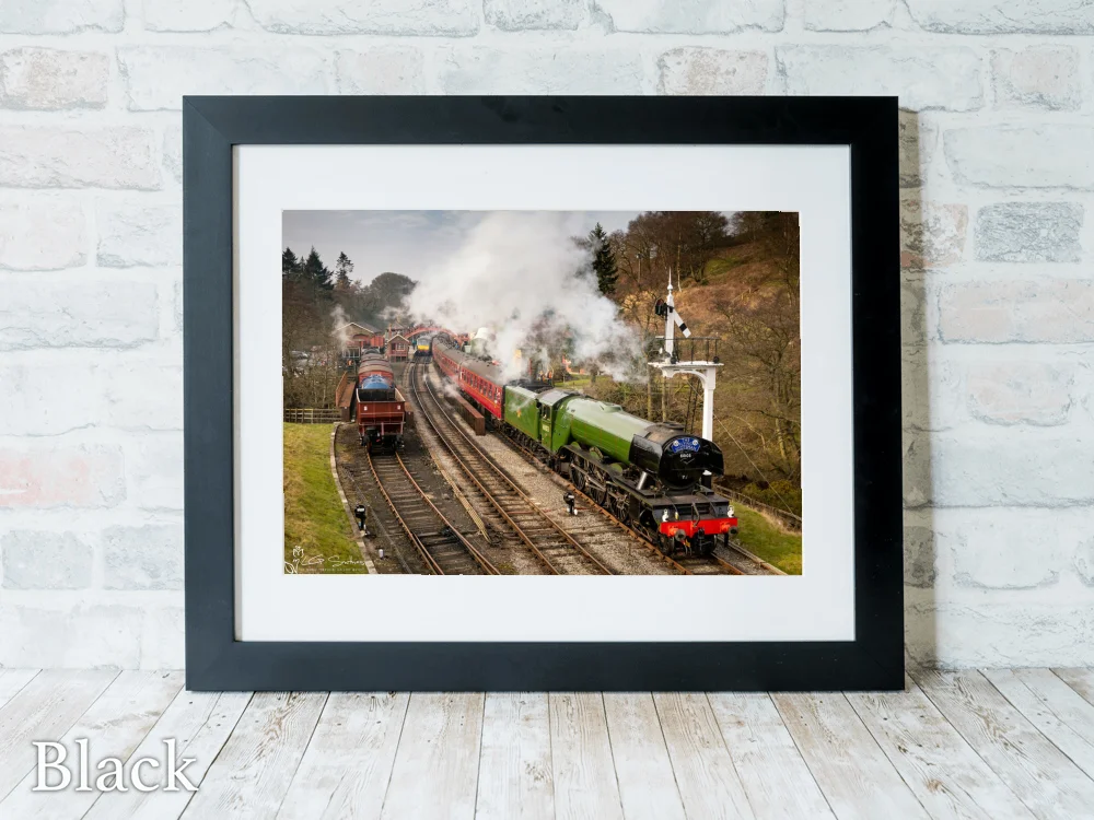 The Flying Scotsman At Goathland Station 6 The Flying Scotsman At Goathland Station - Black-Landscape-Frame