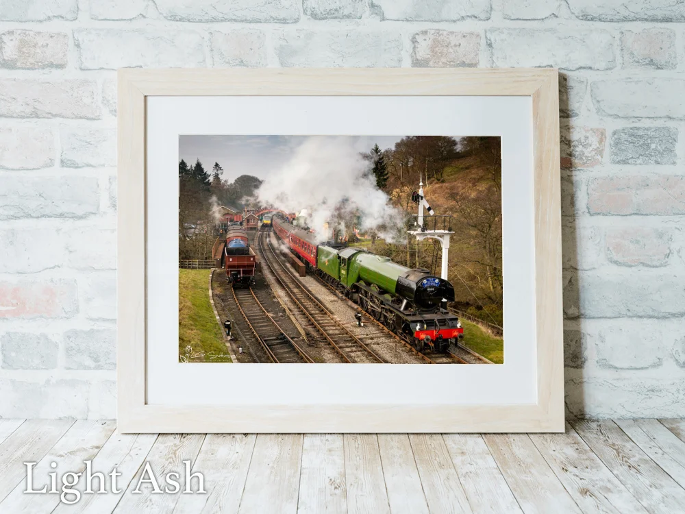 The Flying Scotsman At Goathland Station 5 The Flying Scotsman At Goathland Station - Light-Ash-Landscape-Frame