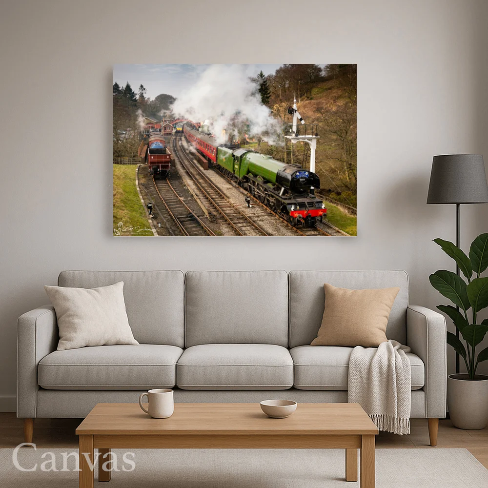 The Flying Scotsman At Goathland Station 8 The Flying Scotsman At Goathland Station - Wall-art-for-living-room-landscape