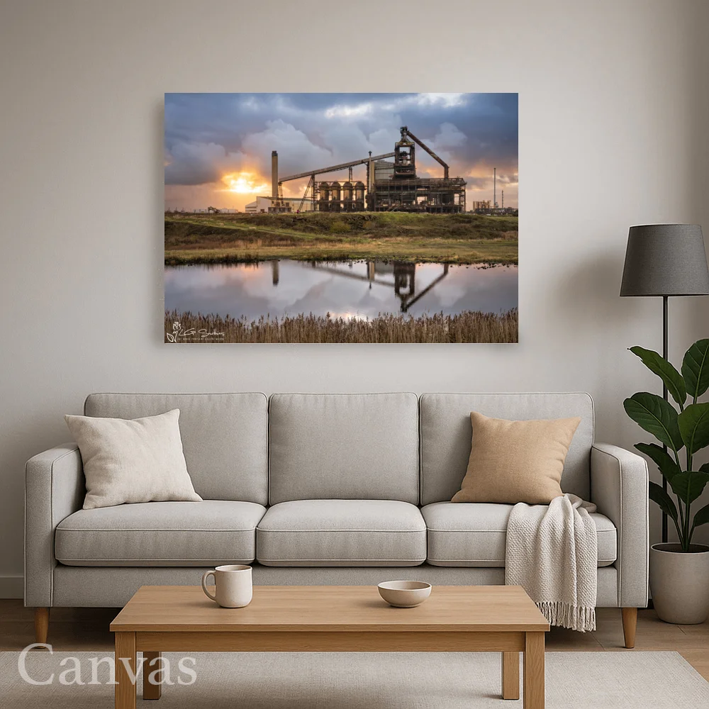 The Last Sunset Over Redcar Blast Furnace 8 The Last Sunset Over Redcar Blast Furnace - Wall-art-for-living-room-landscape