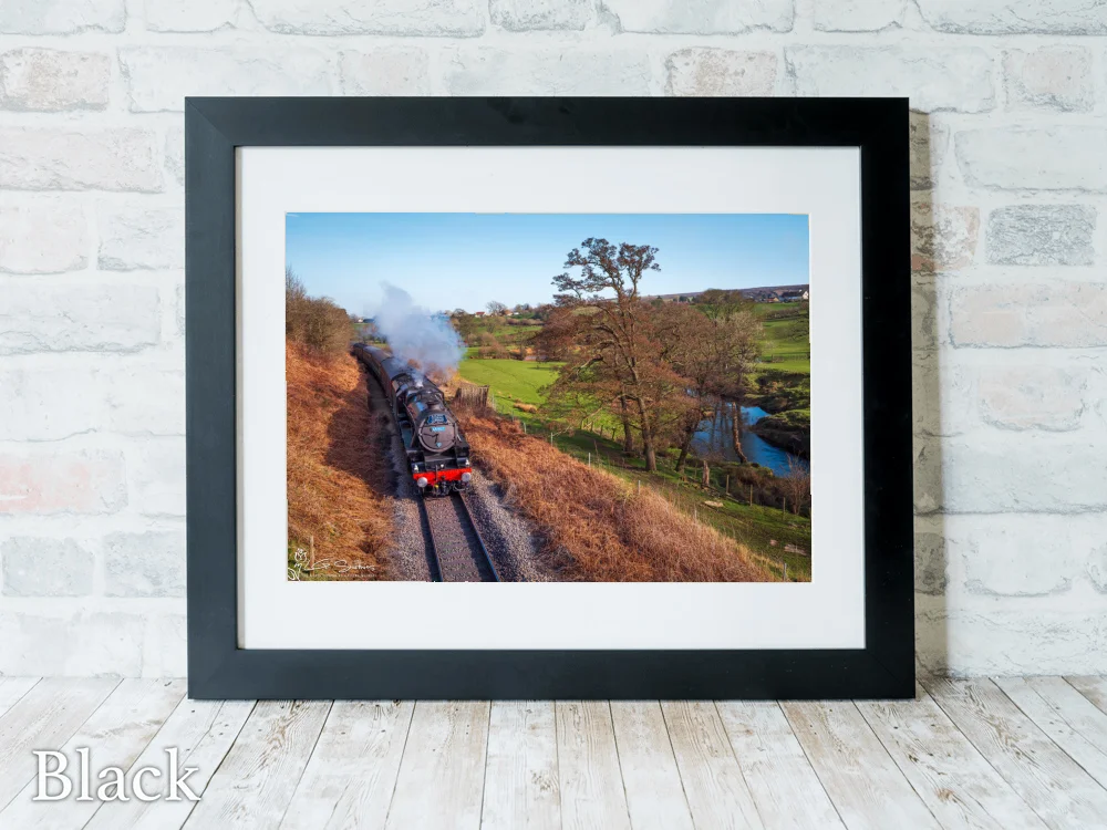 The LMS Black Five 4507 The Lancashire Fusilier At Danby NYM 6 The LMS Black Five 4507 The Lancashire Fusilier At Danby NYM - Black-Landscape-Frame