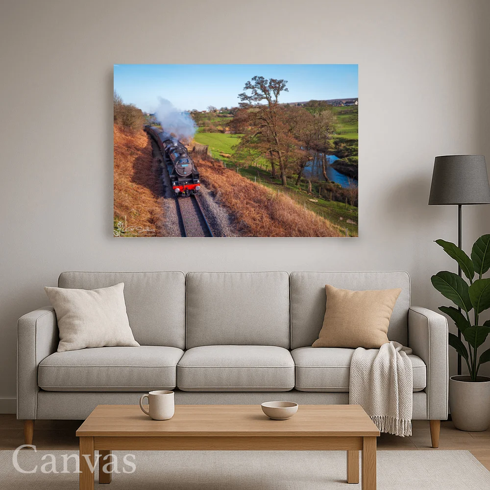 The LMS Black Five 4507 The Lancashire Fusilier At Danby NYM 8 The LMS Black Five 4507 The Lancashire Fusilier At Danby NYM - Wall-art-for-living-room-landscape