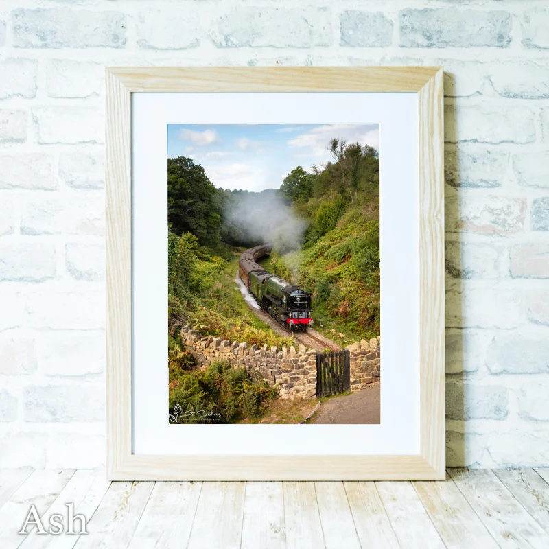 The Tornado Steam Train At Beckhole On The North York Moors Railway 4 The Tornado Steam Train At Beckhole On The North York Moors Railway - Ash-Portrait-Frame