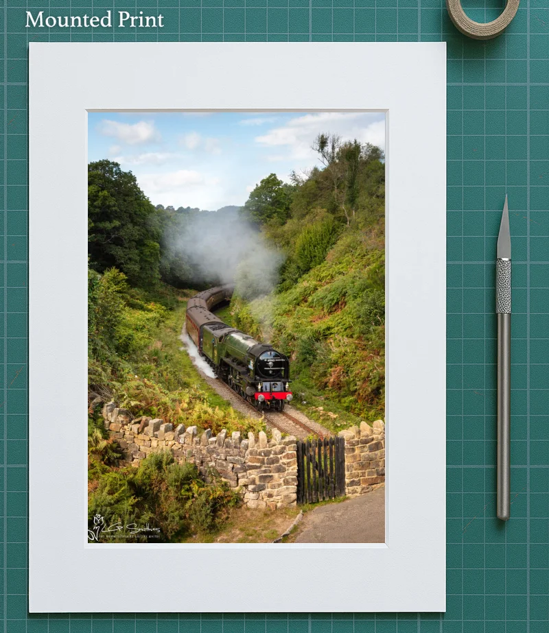 The Tornado Steam Train At Beckhole On The North York Moors Railway 5 The Tornado Steam Train At Beckhole On The North York Moors Railway - Mounted-Print-Portrait