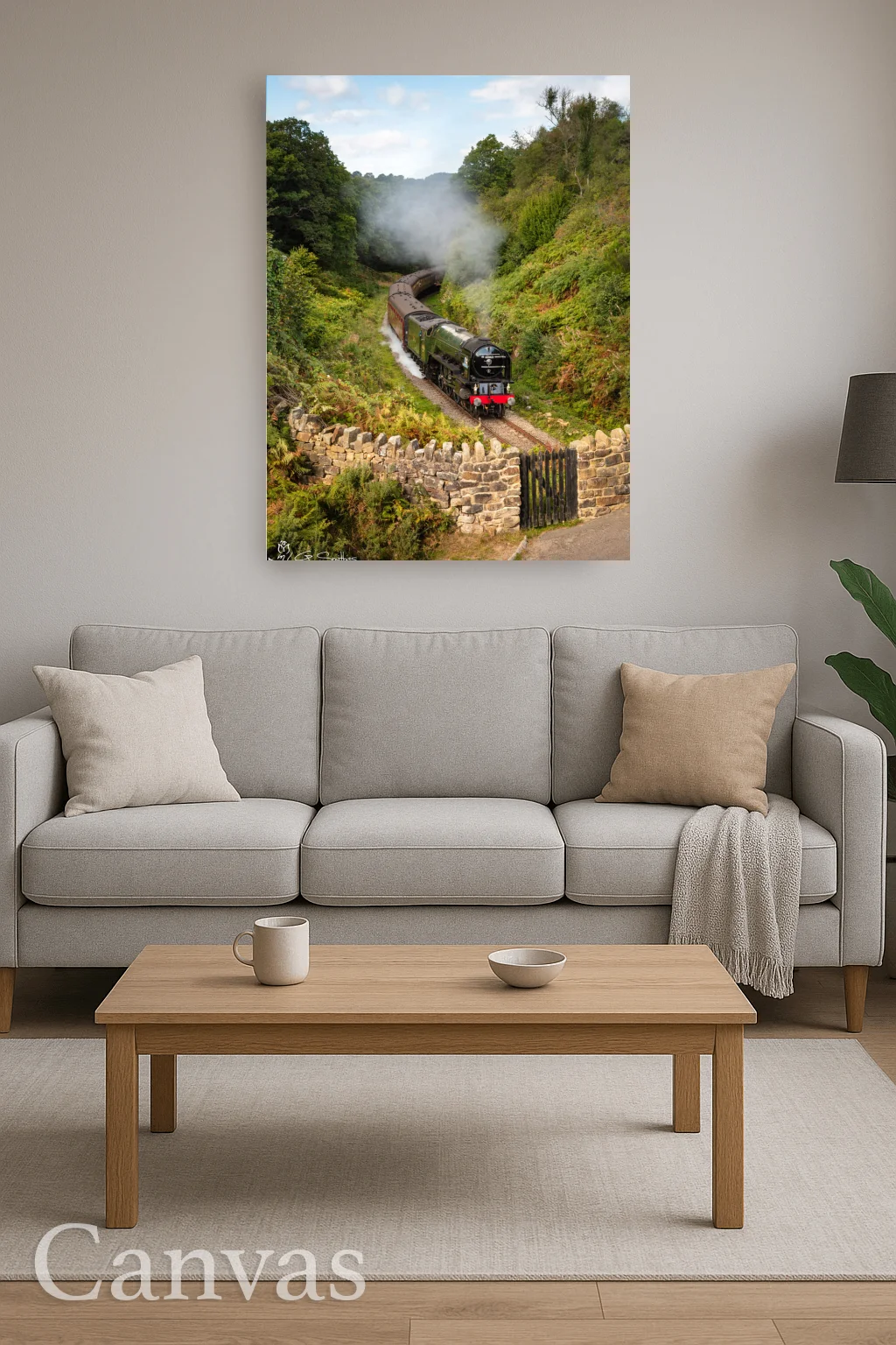 The Tornado Steam Train At Beckhole On The North York Moors Railway 8 The Tornado Steam Train At Beckhole On The North York Moors Railway - Wall-art-for-living-room-portrait
