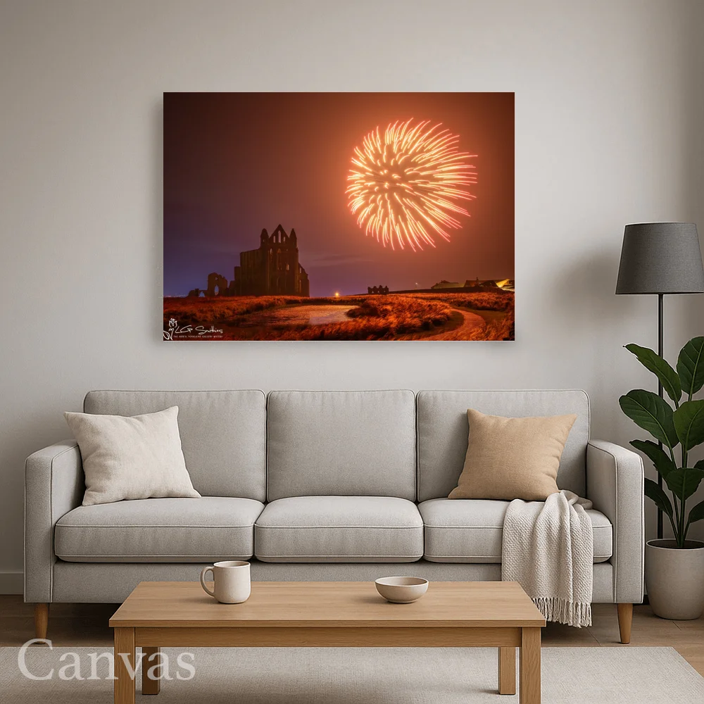 The Whitby Regatta Fireworks At The Abbey 2024 8 The Whitby Regatta Fireworks At The Abbey 2024 - Wall-art-for-living-room-landscape