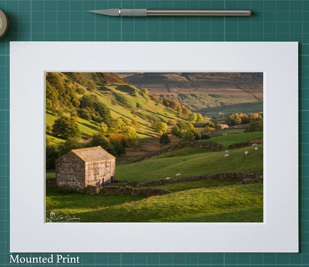 Thwaite Barns Swaledale 2 Thwaite Barns Swaledale - Landscape-Mounted-Print
