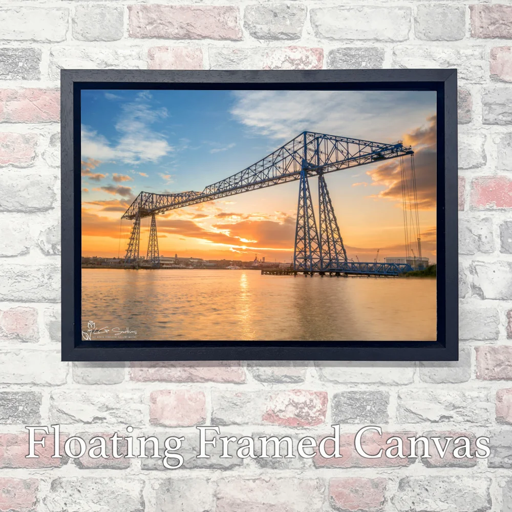 Transporter Bridge Middlesbrough 3 Transporter Bridge Middlesbrough - Landscape-Float-Frame-Canvas