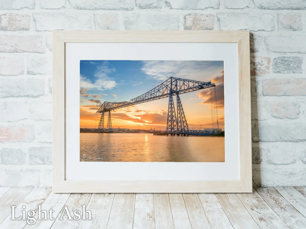 Transporter Bridge Middlesbrough 5 Transporter Bridge Middlesbrough - Light-Ash-Landscape-Frame