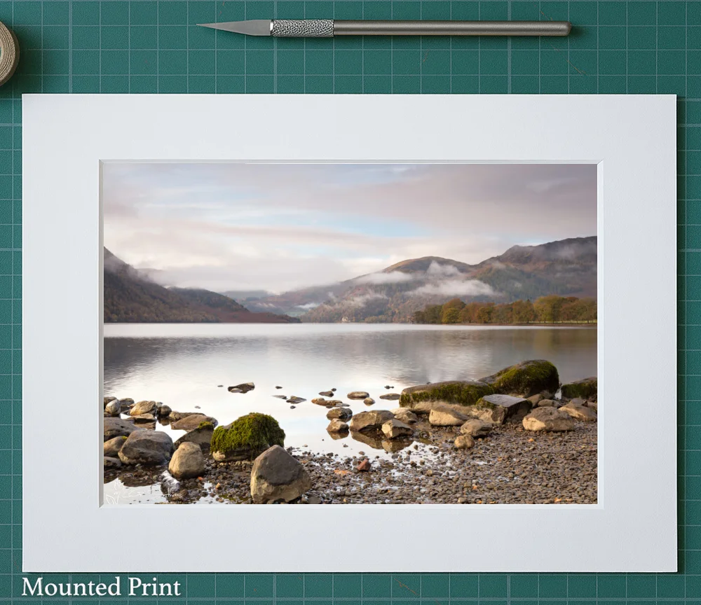 Ullswater In The Lake District National Park 2 Ullswater In The Lake District National Park - Landscape-Mounted-Print