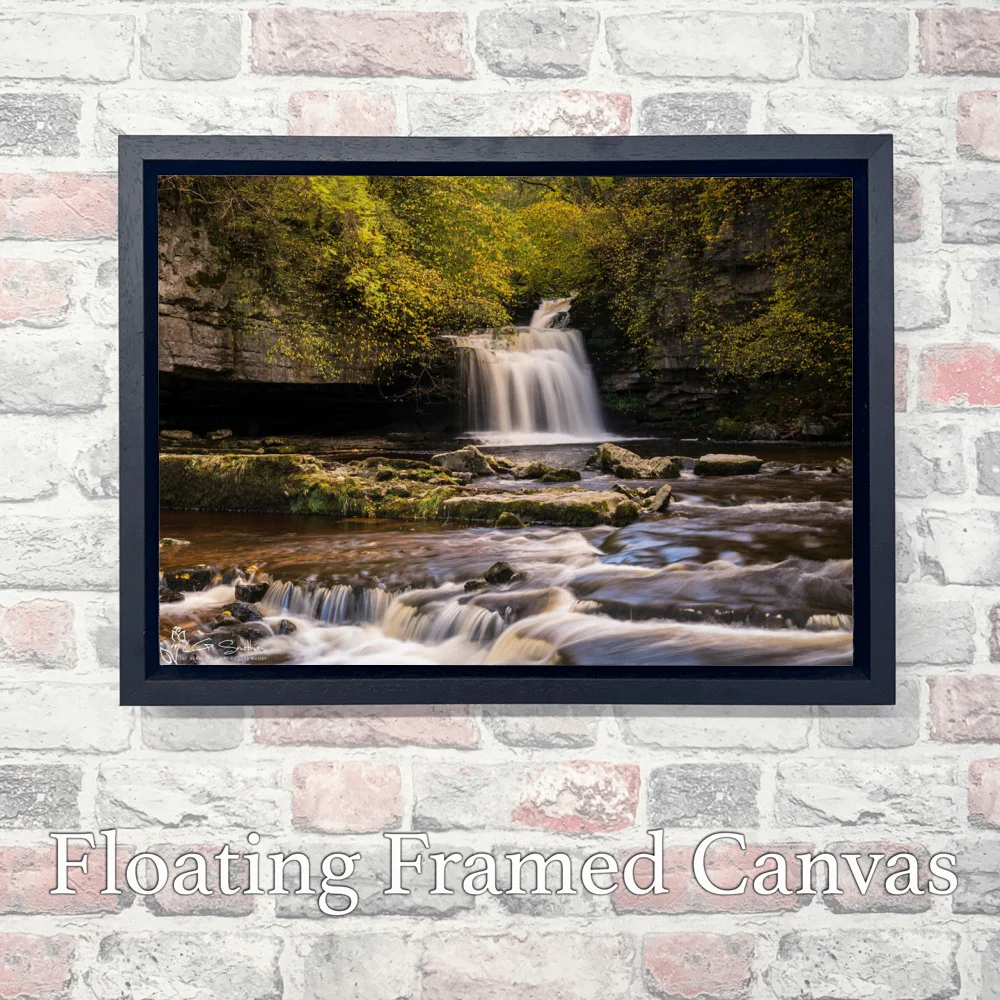West Burton Falls 3 West Burton Falls - Landscape-Float-Frame-Canvas