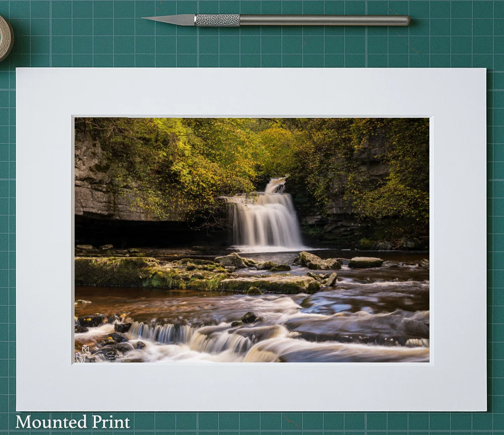 West Burton Falls 2 West Burton Falls - Landscape-Mounted-Print