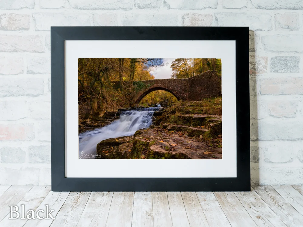 West Burton Falls Old Bridge 6 West Burton Falls Old Bridge - Black-Landscape-Frame