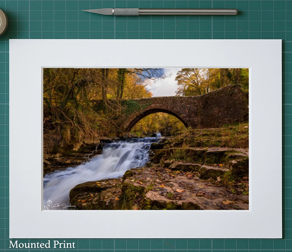 West Burton Falls Old Bridge 2 West Burton Falls Old Bridge - Landscape-Mounted-Print