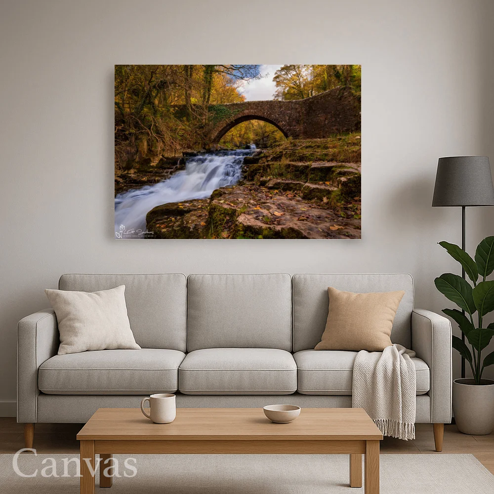 West Burton Falls Old Bridge 8 West Burton Falls Old Bridge - Wall-art-for-living-room-landscape