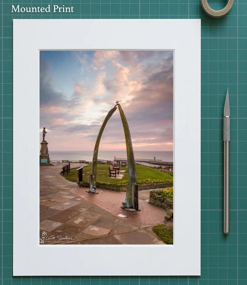 West Cliff Whitby 5 West Cliff Whitby - Mounted-Print-Portrait