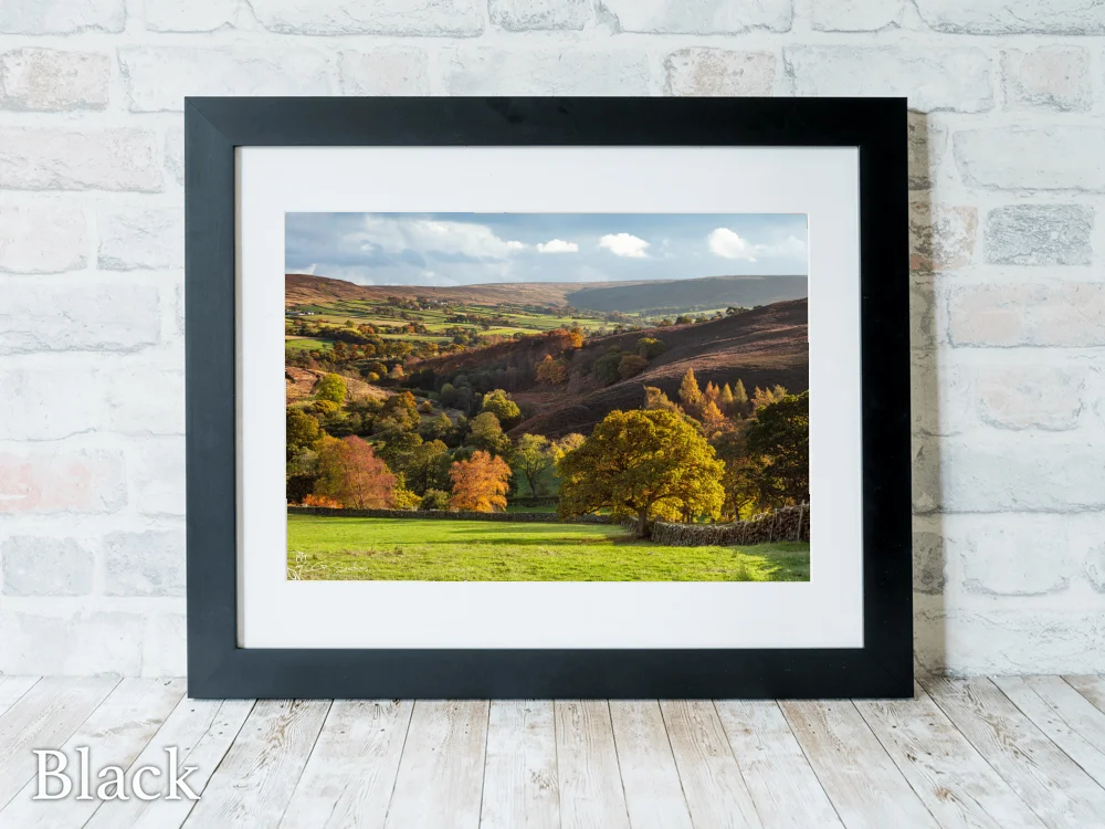 Westerdale In The Autumn Sunshine 6 Westerdale In The Autumn Sunshine - Black-Landscape-Frame