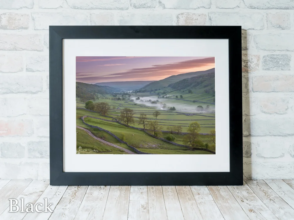 Wharfedale Valley 6 Wharfedale Valley - Black-Landscape-Frame