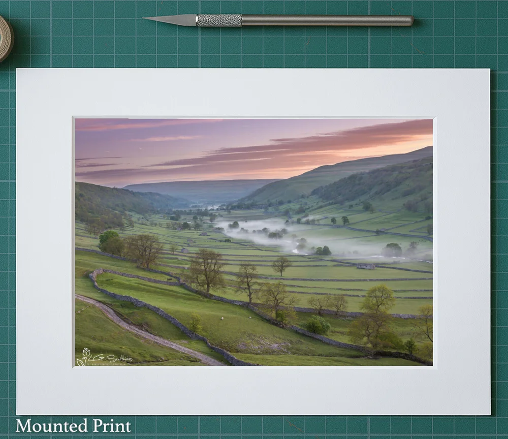 Wharfedale Valley 2 Wharfedale Valley - Landscape-Mounted-Print