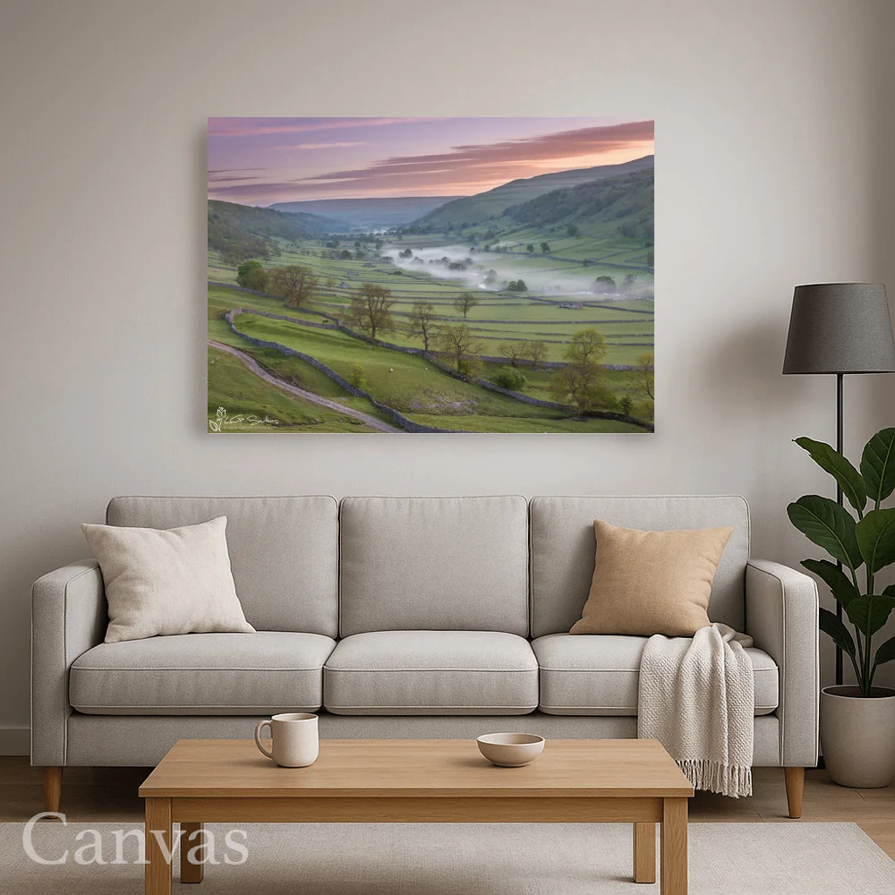 Wharfedale Valley 8 Wharfedale Valley - Wall-art-for-living-room-landscape