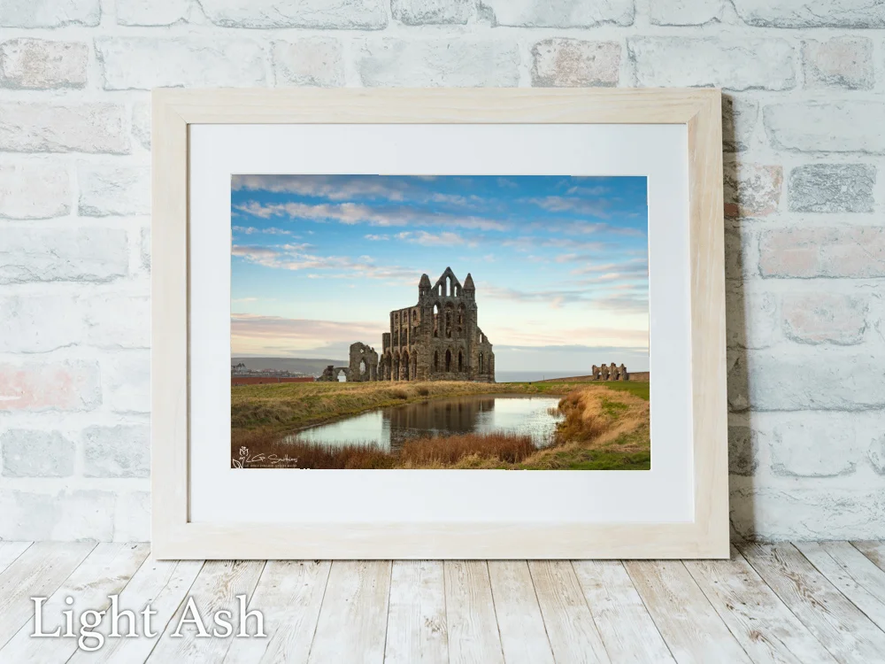 Whitby Abbey 5 Whitby Abbey - Light-Ash-Landscape-Frame