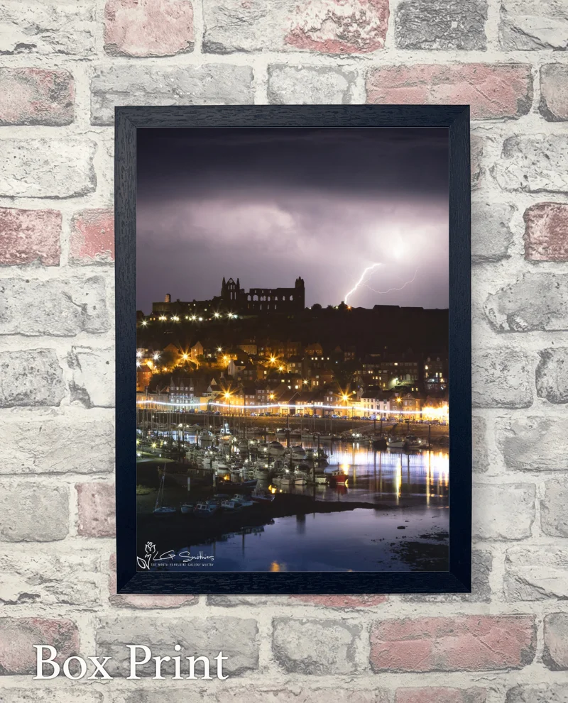 Whitby Abbey Lightning 6 Whitby Abbey Lightning - Box-Print-Portrait