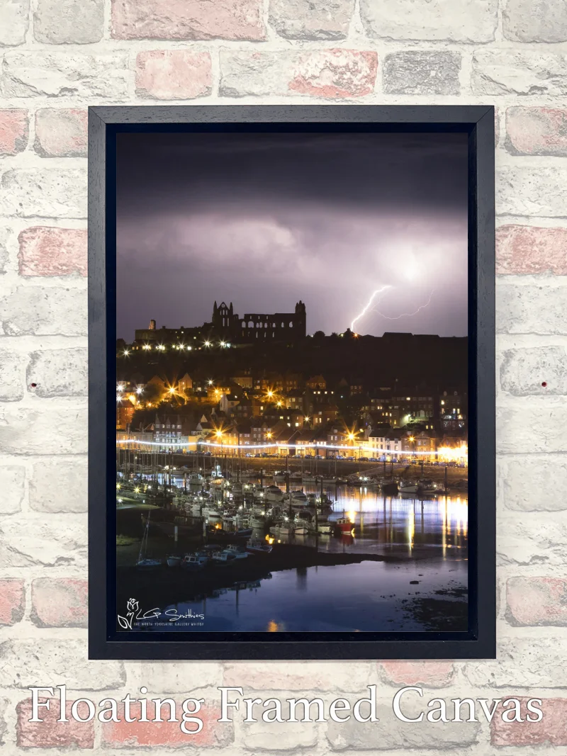Whitby Abbey Lightning 7 Whitby Abbey Lightning - Float-Frame-Canvas-Portrait
