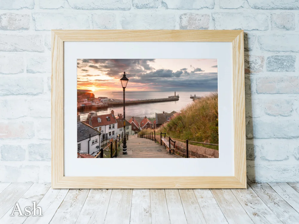 Whitby Abbey Steps At Sunset 7 Whitby Abbey Steps At Sunset - Ash-Landscape-Frame