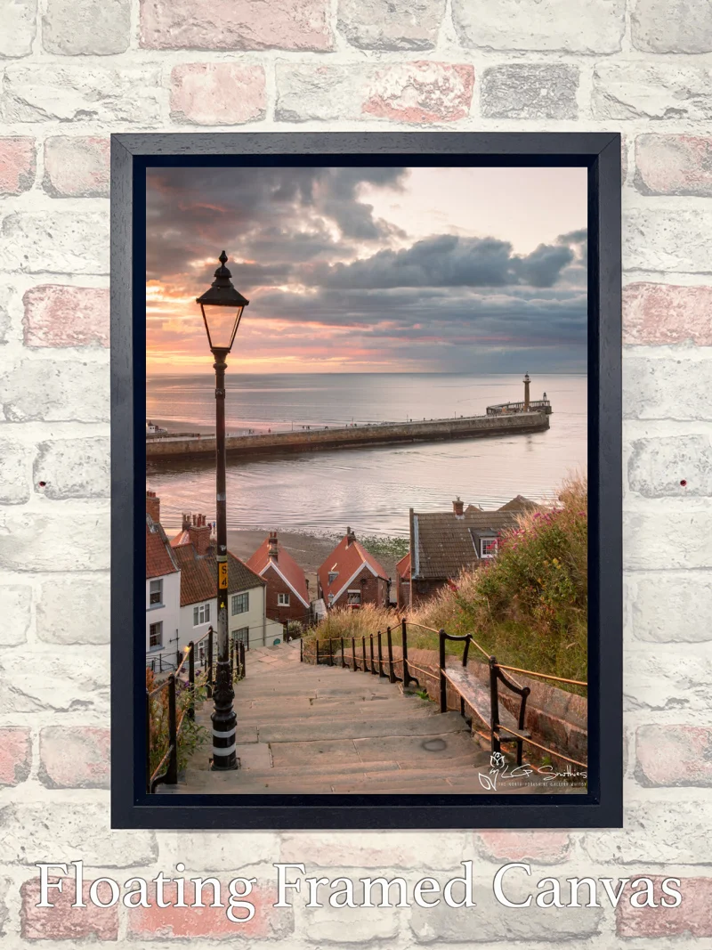 Whitby Abbey Steps At Sunset Portrait 7 Whitby Abbey Steps At Sunset Portrait - Float-Frame-Canvas-Portrait