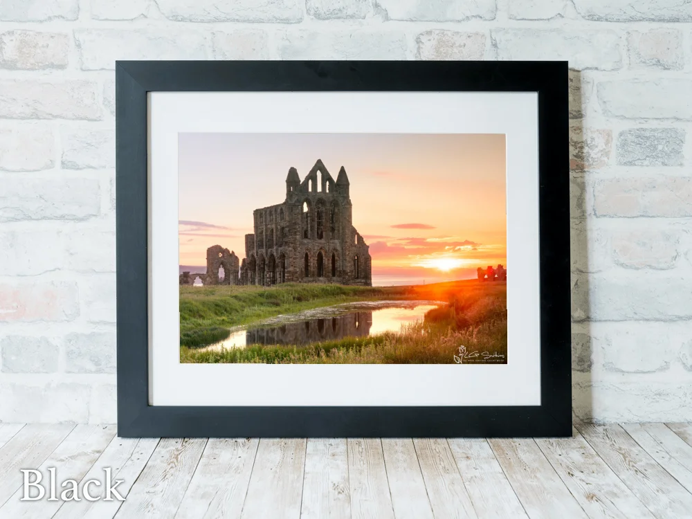 Whitby Abbey Summer Sunset 6 Whitby Abbey Summer Sunset - Black-Landscape-Frame