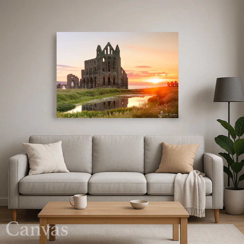 Whitby Abbey Summer Sunset 8 Whitby Abbey Summer Sunset - Wall-art-for-living-room-landscape