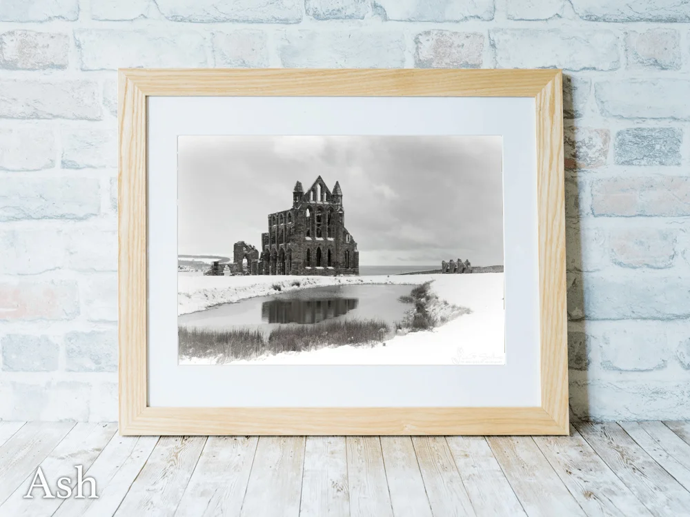 Whitby Abbey Surrounded By Snow 7 Whitby Abbey Surrounded By Snow - Ash-Landscape-Frame