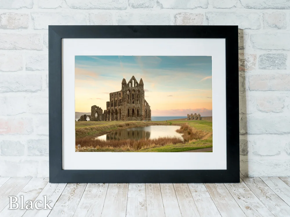 Whitby Abbey Winter Sunset 6 Whitby Abbey Winter Sunset - Black-Landscape-Frame